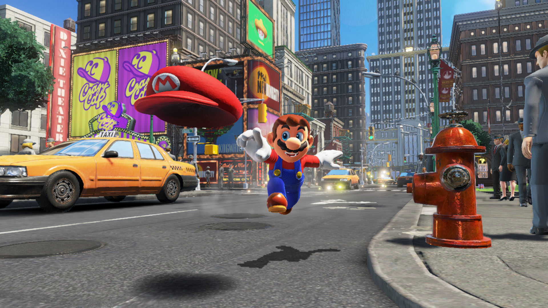 Super Mario Odyssey Mario hat throw Nintendo Switch Screenshot
