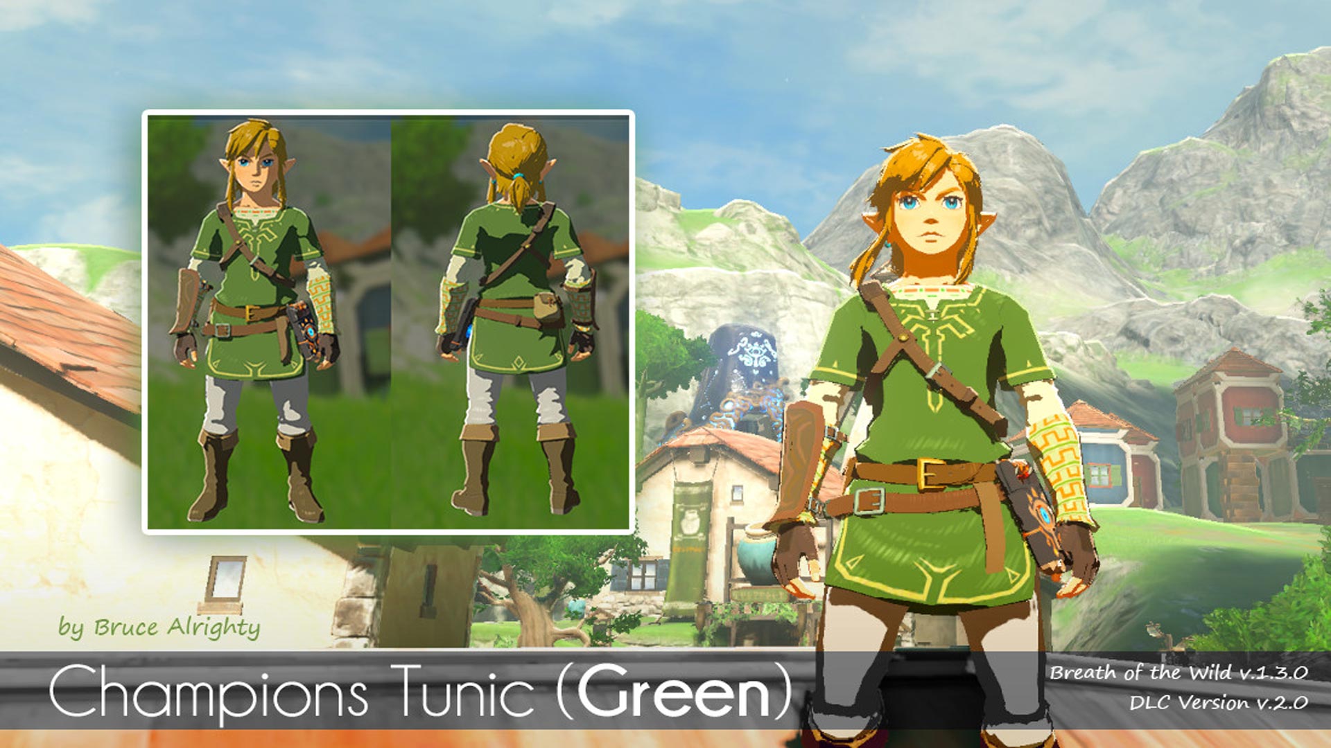 The Legend of Zelda: Breath of the Wild Green Tunic Mod