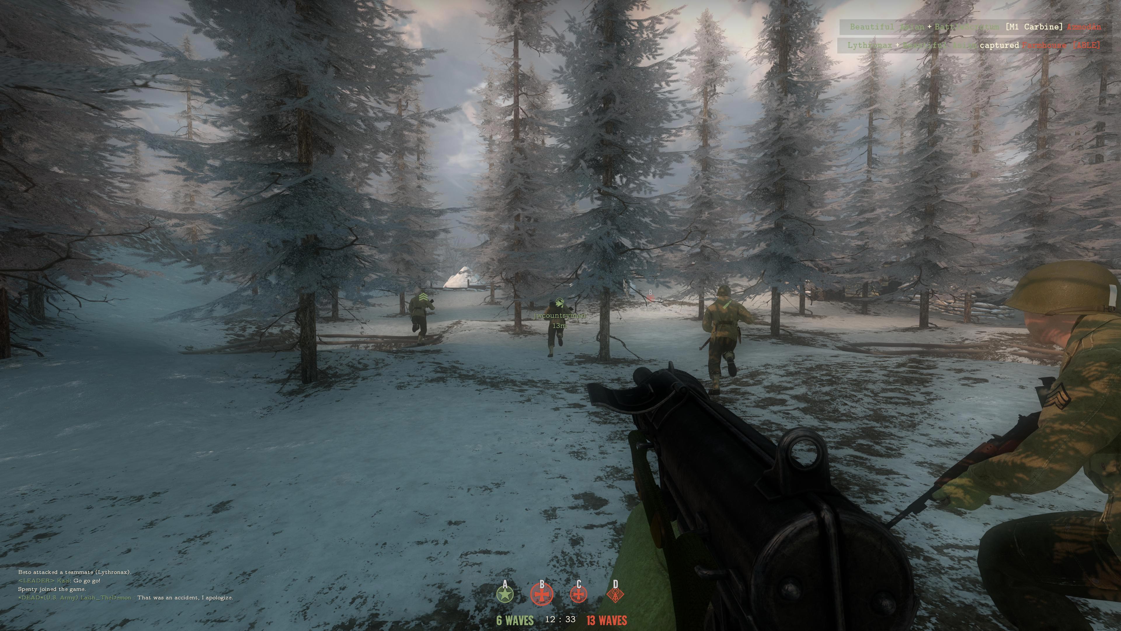 Day of Infamy Screenshot 4k of soldiers in snow