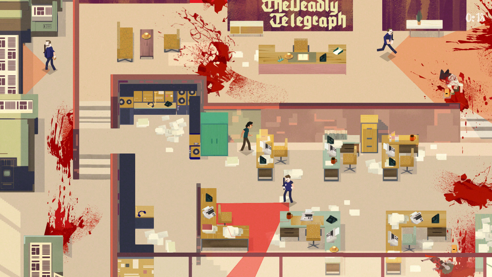 Serial Cleaner Screenshot of cleaning up after murder game