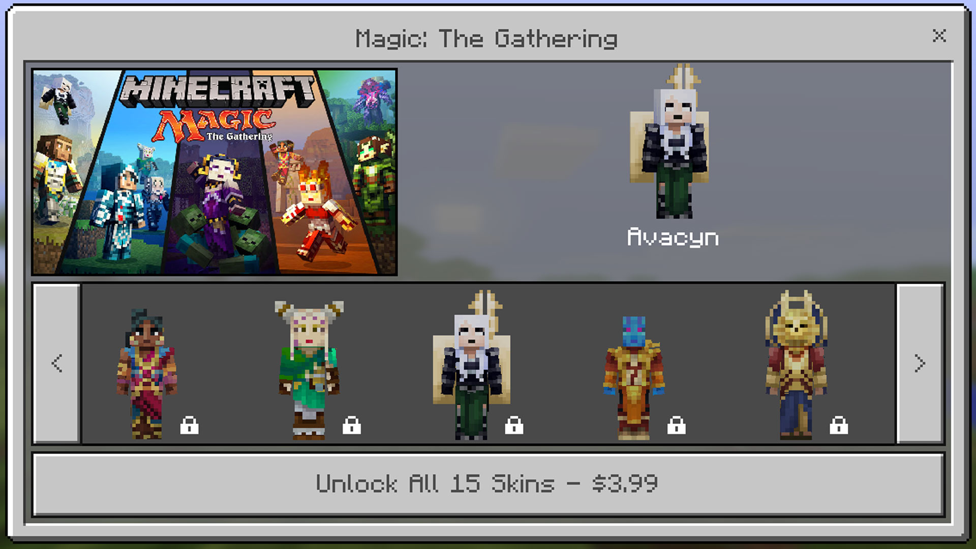 Minecraft Pocket Edition: Magic The Gathering Skin Pack