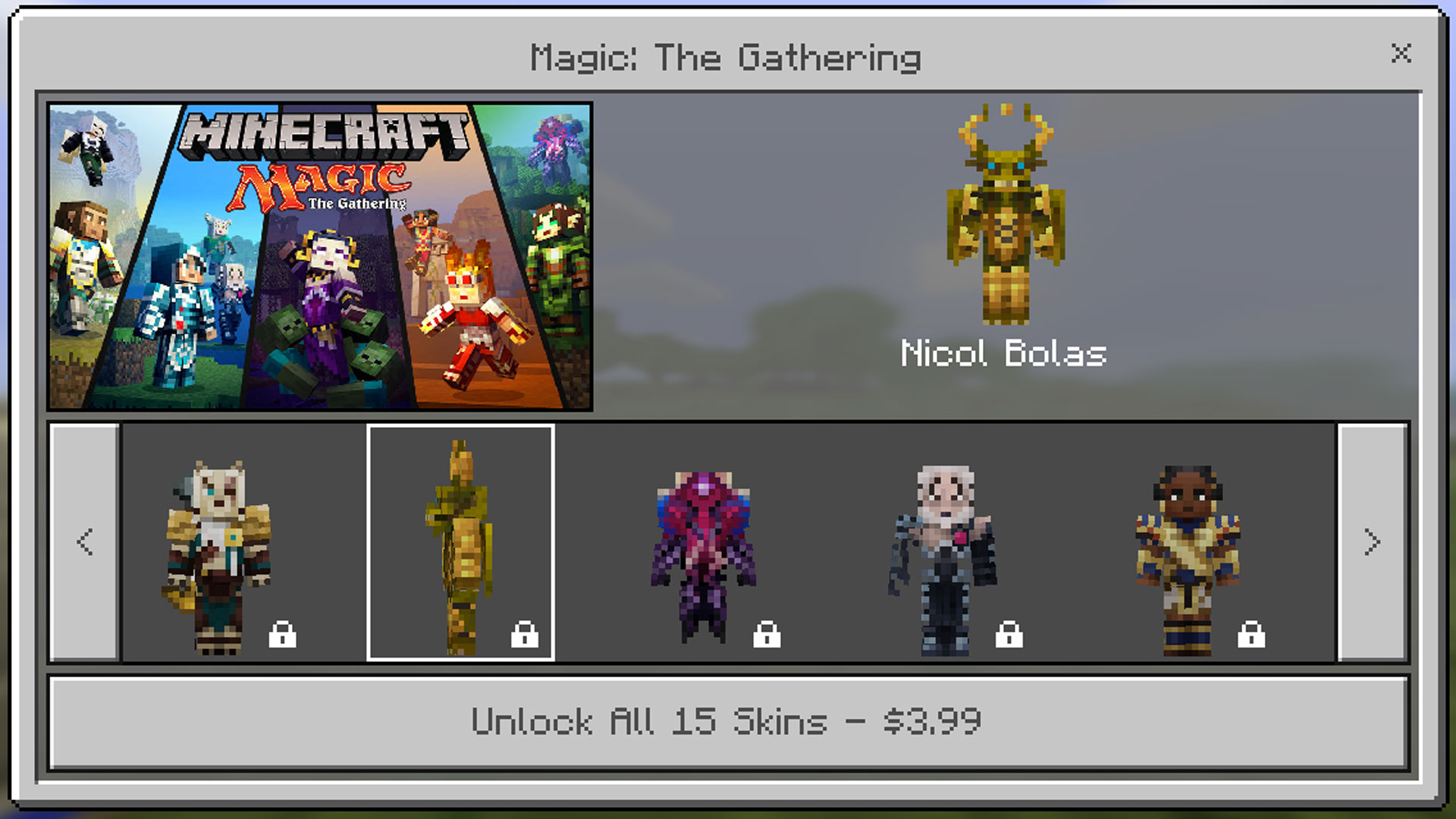 Minecraft Pocket Edition: Magic The Gathering Skin Pack