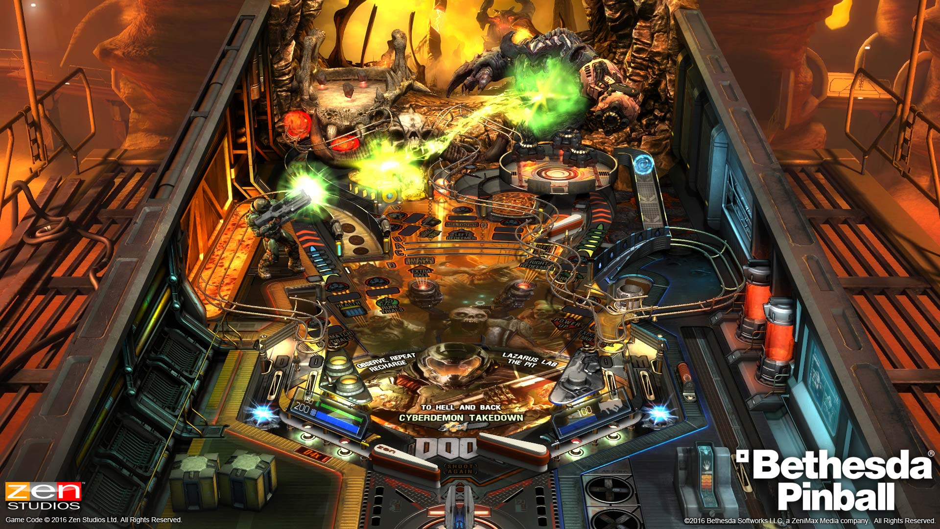 Pinball FX2 DOOM Table from Pinball Bethesda Collection