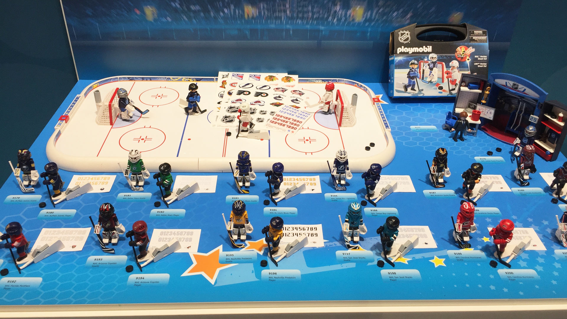 Playmobil Hockey NHL Set Skaters and Goalies at Toy Fair 2017