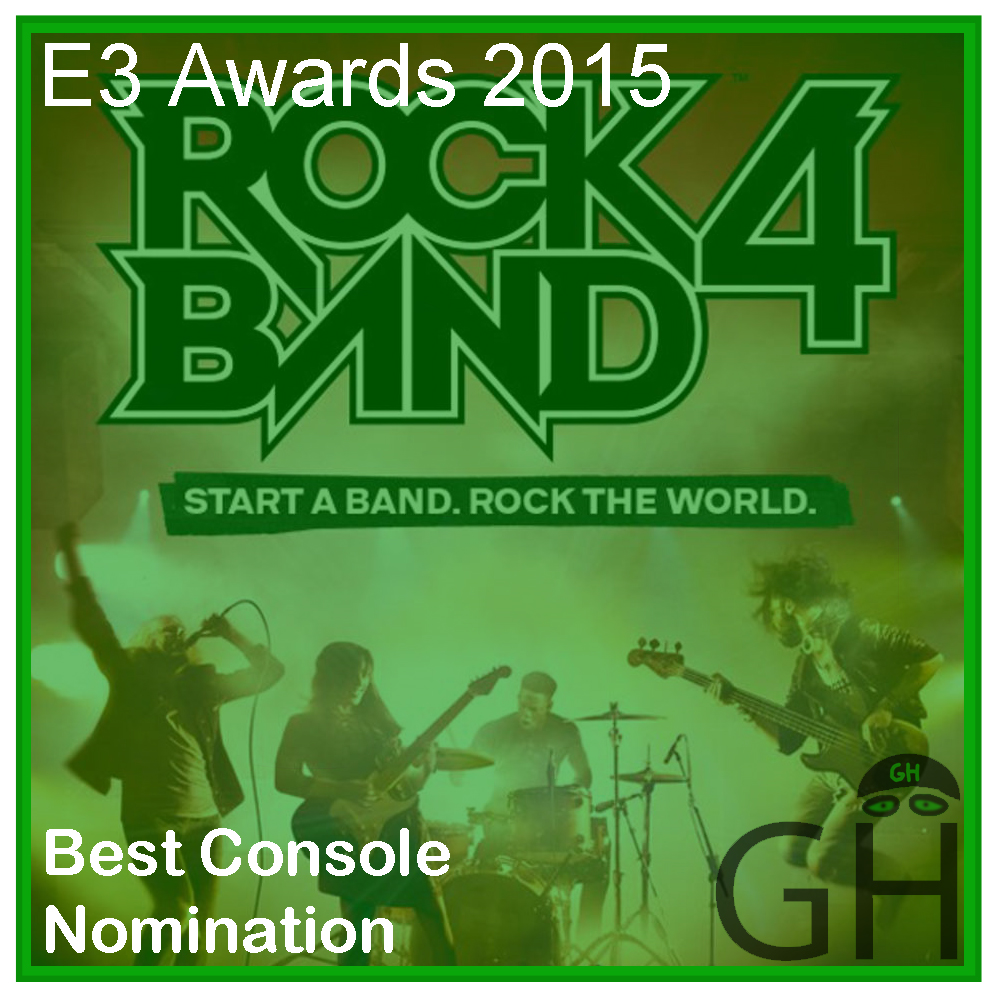 E3 Award Best Console Game Nomination Rock Band 4