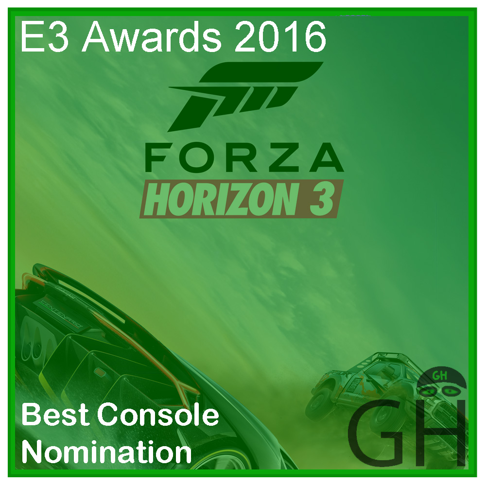 E3 Award Best Console Game Nomination Forza Horizon 3