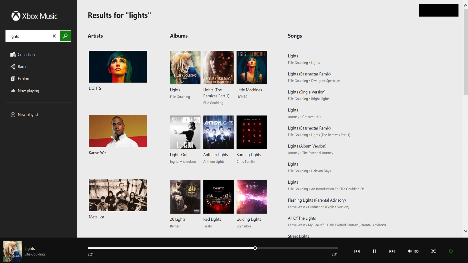 Xbox Music Review Screenshot