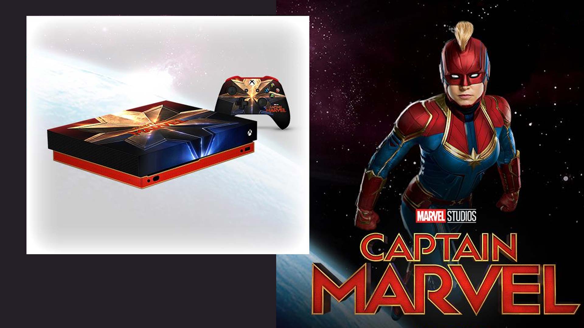 plastic Schat Isoleren Captain Marvel Xbox One X Console Details - Gamerheadquarters