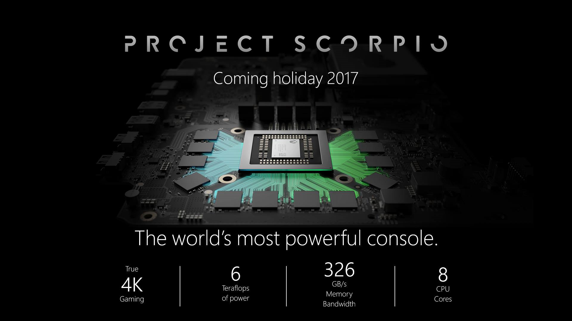 Xbox Scorpio Just the Specs