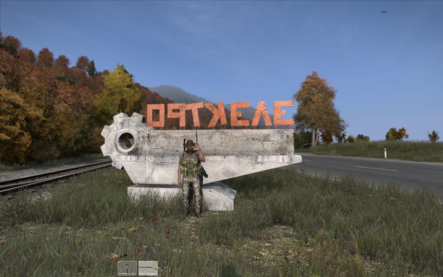 Friend By a Historic Sign in DayZ