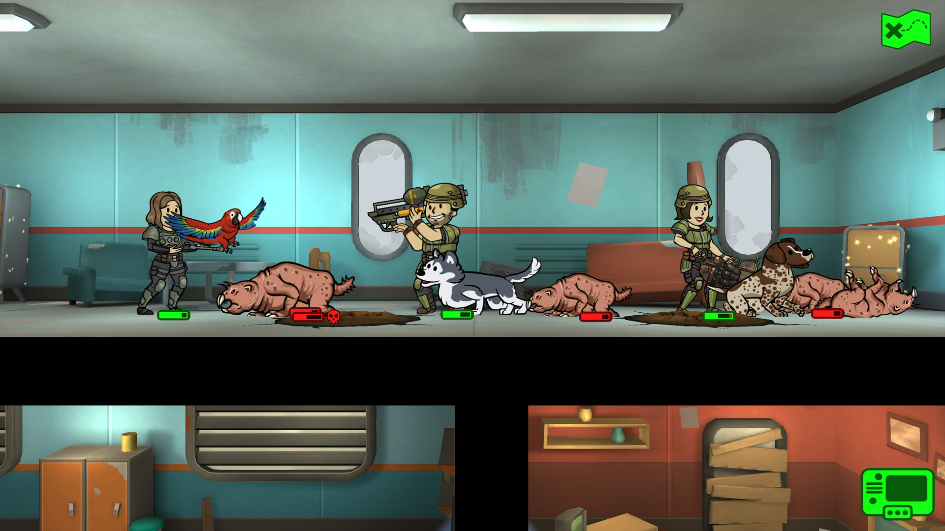 fallout shelter how many rooms does the weight room have