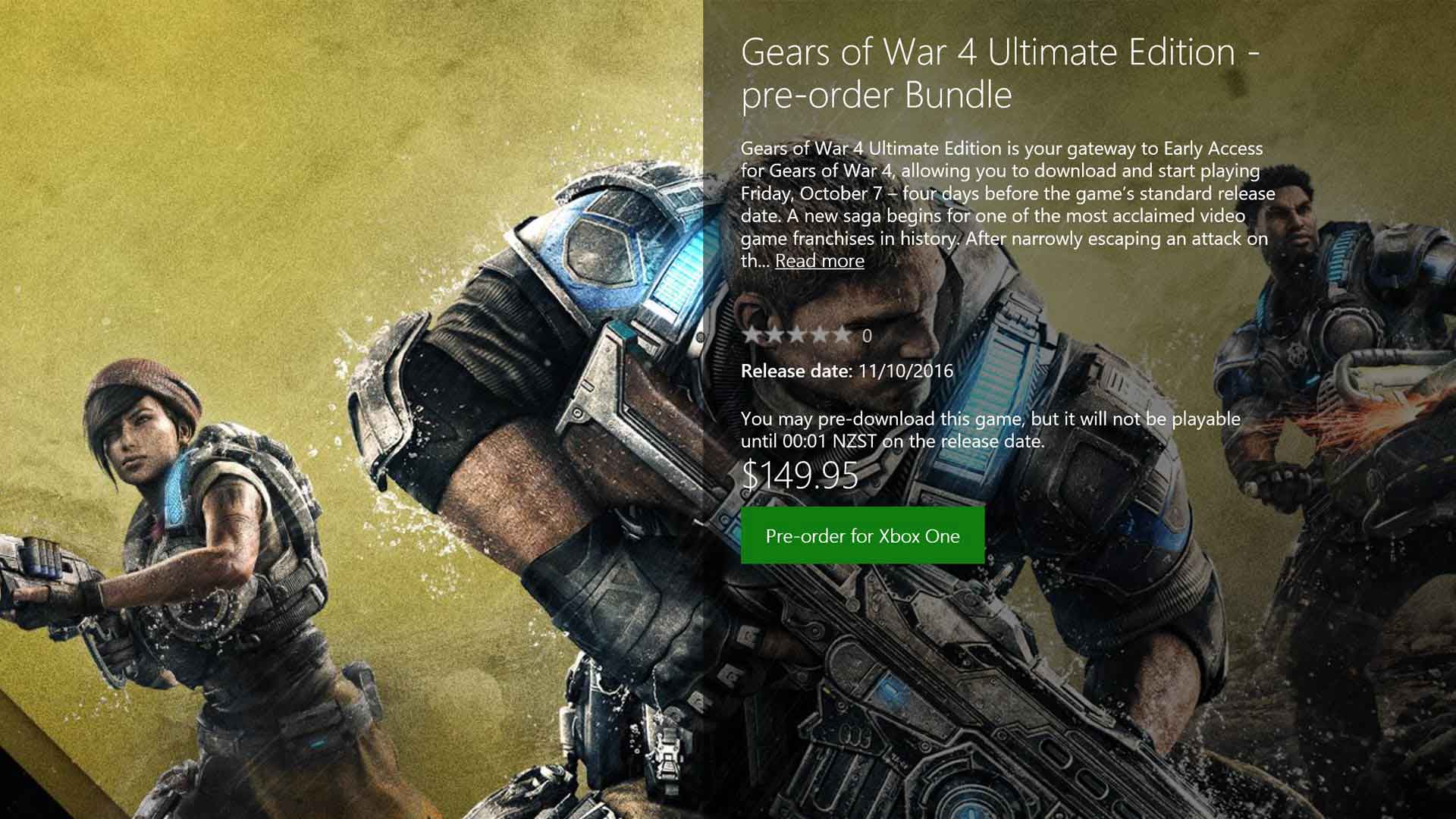 Gears of War 4: Ultimate Edition Announced