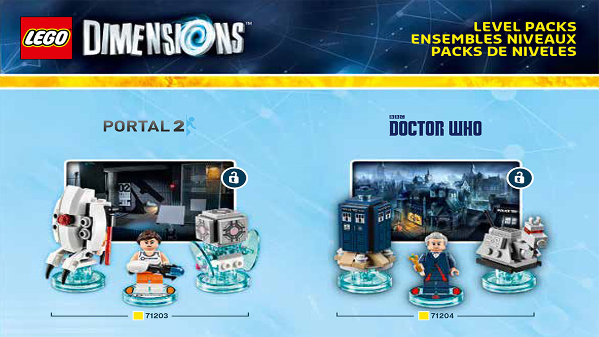 Lego Dimensions Portal 2 and Doctor Who Level Packs