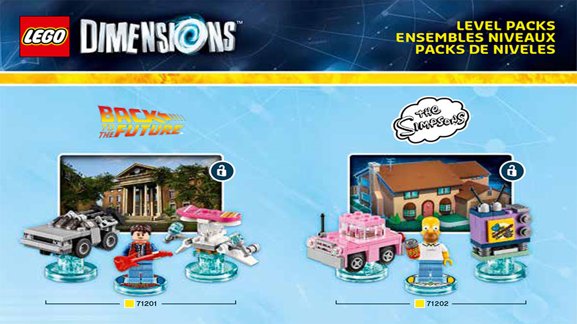 Lego Dimensions Back to the Future and The Simpsons Level Packs