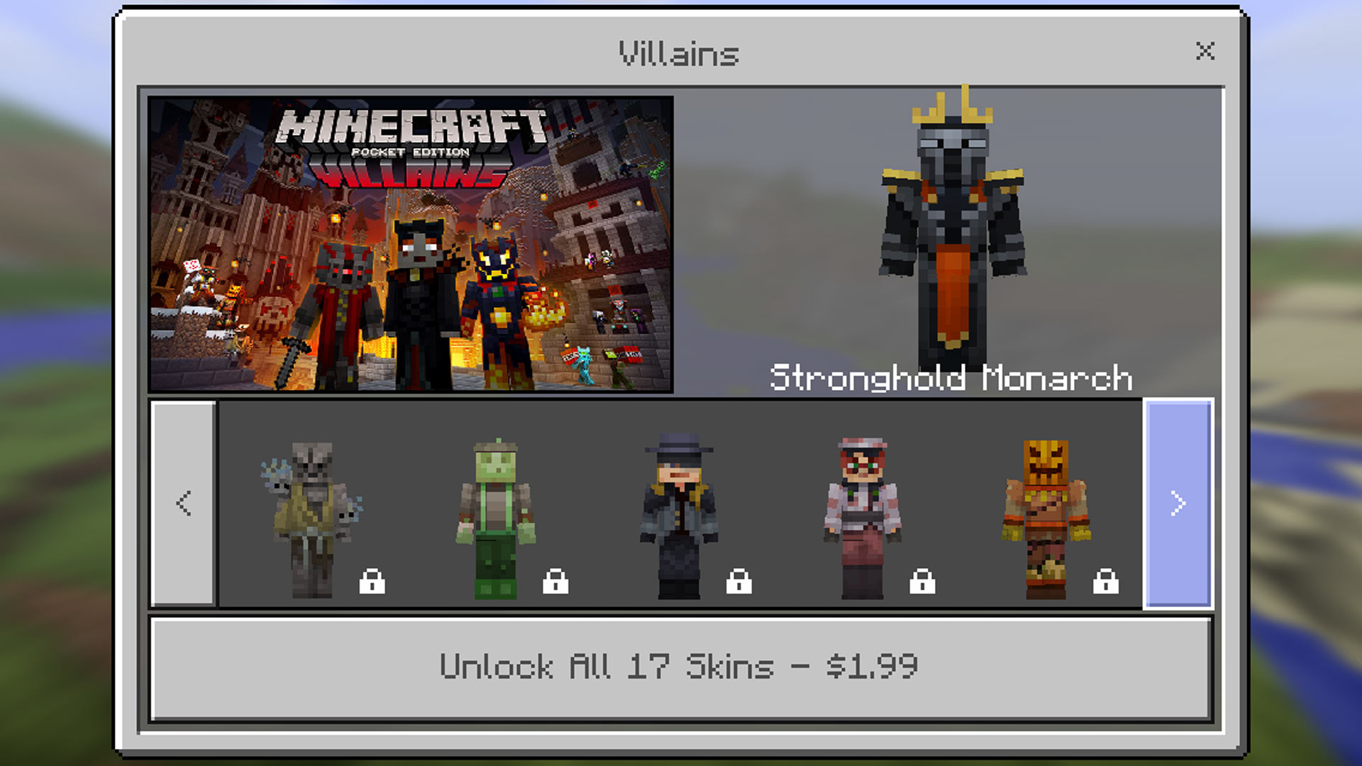 Minecraft Pocket Edition: Villains Skin Pack 